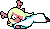 unused sprite of Noelle laying on the ground and looking up